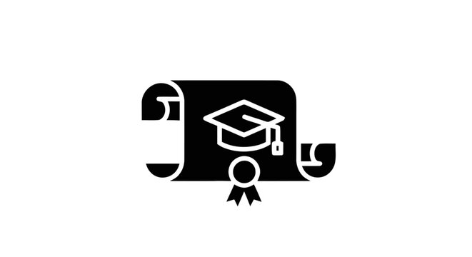 Graduation Cap Icon Education Symbol.