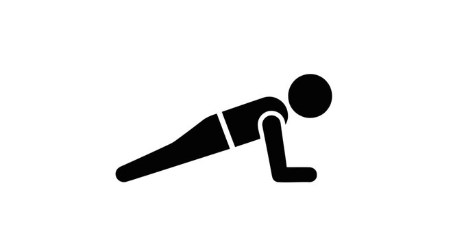 Person doing push up exercise.