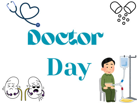 National Doctor Day 2026 Healthcare Vector Design Featuring Nephrology, Peritoneal Dialysis Patient, and Sick Kidneys