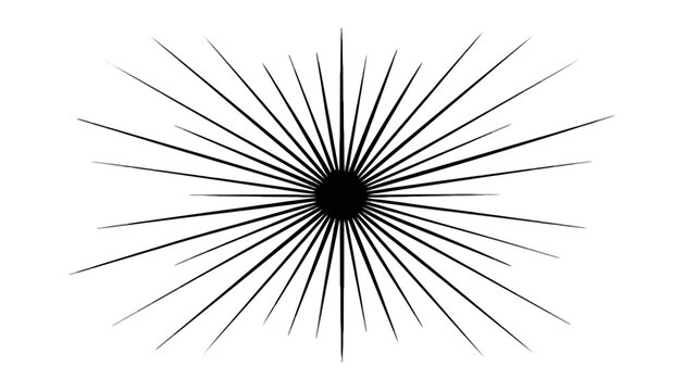 Sunburst rays graphic element isolated design with sunburst