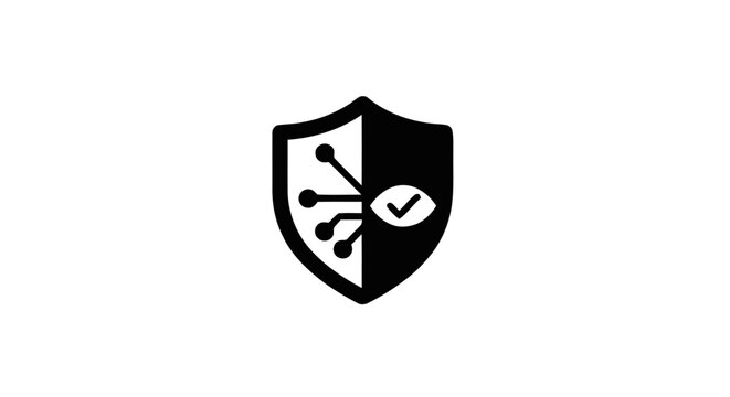 Shield with a bug and checkmark.
