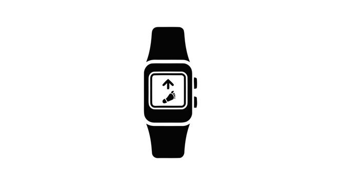 Smartwatch with black band and screen.