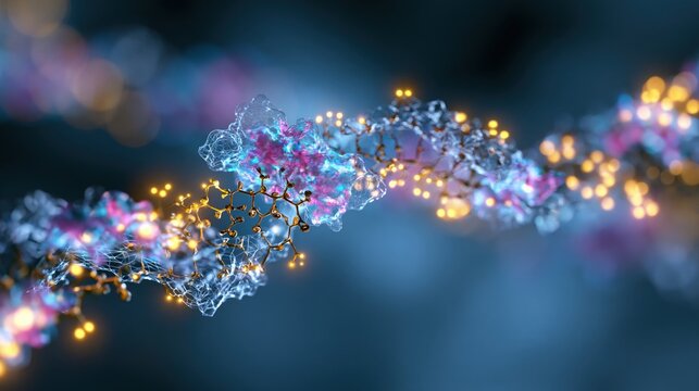 Molecular Visualization of Protein Enzyme Bound to DNC Reveals Complex Structure