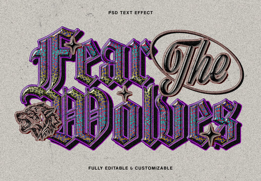 Gothic Chrome Blackletter Text Effect