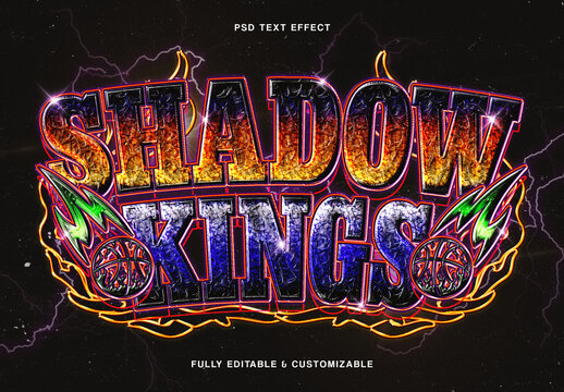 Neon Basketball Streetwear Text Effect