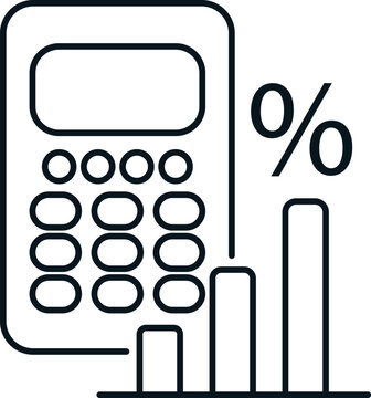 Calculator icon representing financial planning, budgeting, and investment