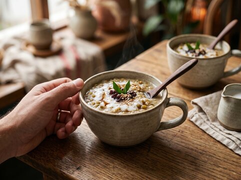 delicious bubur kacang hijau green bean porridge ceramic mugs
