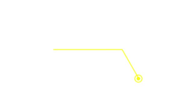 4k Long dotted line arrow animation to indicate an object. arrow animation following wavy dotted line. target arrow icon on 4K white background. Modern technology scoreboard overlay Template.