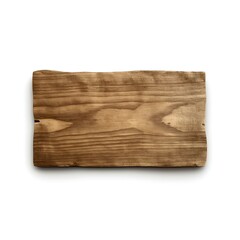 Fototapeta premium Rustic wooden signboard with natural wood grain texture isolated on a white background