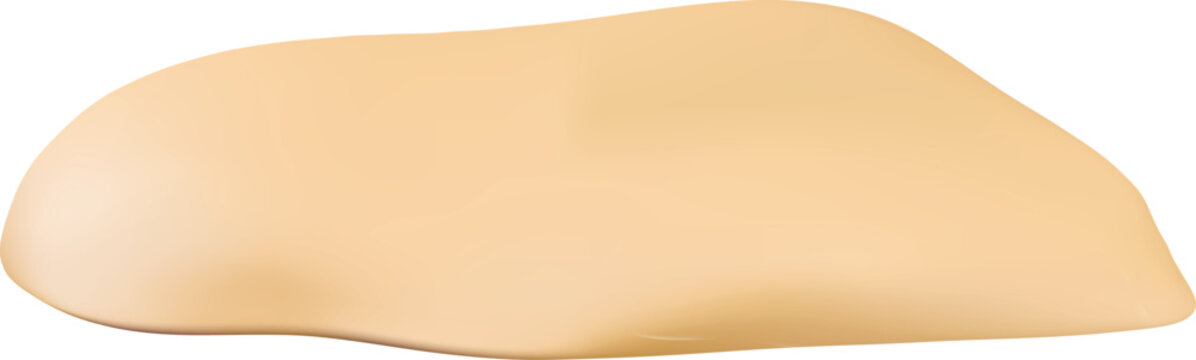 Heap of sand 3D cartoon plastic style icon, sand pile natural material, realistic volume underwater element. desert dune
