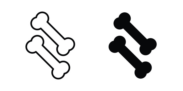 Bones icon. Linear icon collection. Editable vectors