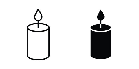 Obraz premium Candle icon. Linear icon collection. Editable vectors