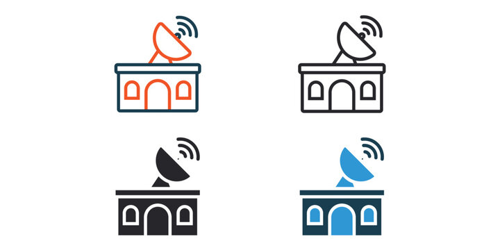 terminal icons outline and Flat Style,transparent background