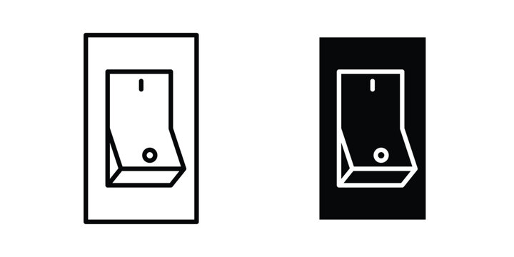 Electric switch icon. Linear icon collection. Editable vectors