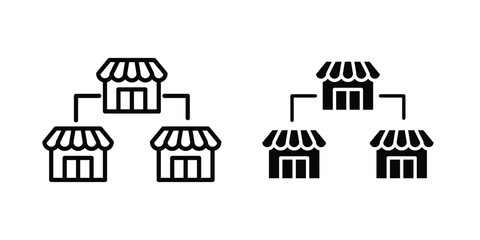 Fototapeta premium Franchise icon. Linear icon collection. Editable vectors