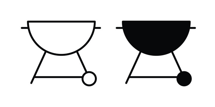 Grill icon. Linear icon collection. Editable vectors