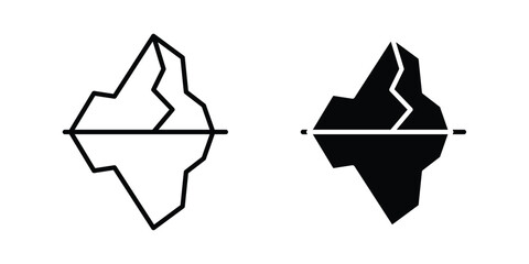 Iceberg icon. Linear icon collection. Editable vectors © Cristiane