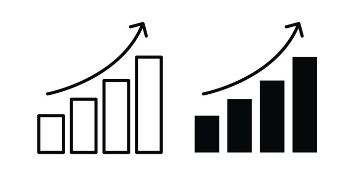 Profit growth icon. Linear icon collection. Editable vectors
