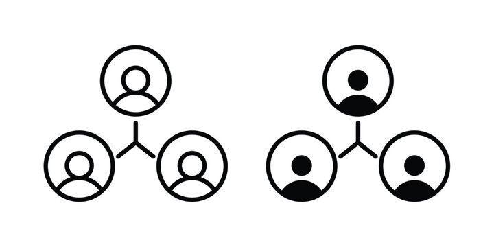 Stakeholders icon. Linear icon collection. Editable vectors