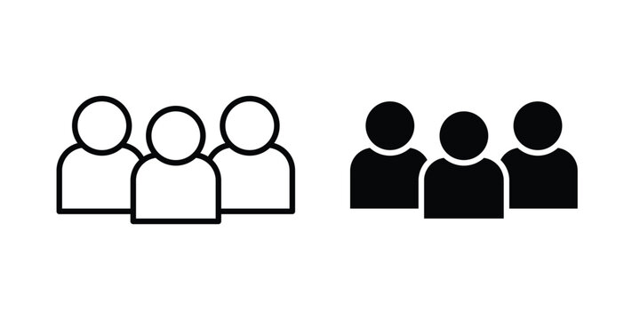 Team icon. Linear icon collection. Editable vectors