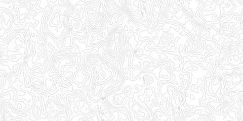 Topographic map contour lines pattern in black ink on white background for cartography and geographic design projects © RABAKA