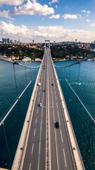Obraz premium Bosphorus Bridge with Istanbul.