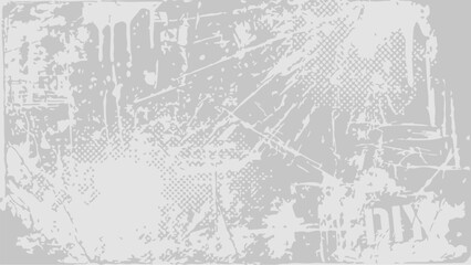 Fototapeta premium Light gray grunge texture background with distressed scratches and dots vector illustration.