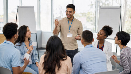 Fototapeta premium Youth leadership training workshop building confidence and collaboration