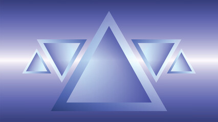 Fototapeta premium Abstract geometric triangles in shades of blue and purple modern vector illustration