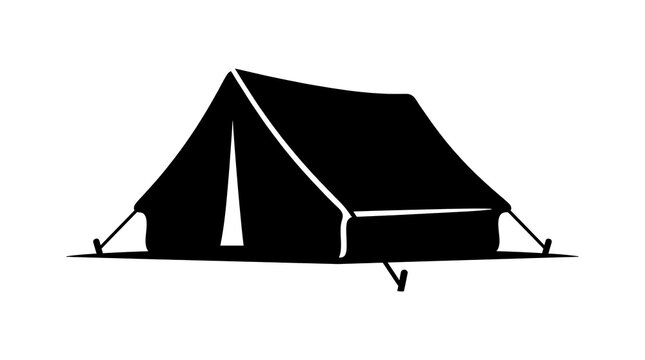 Black military field tent with flysheet
