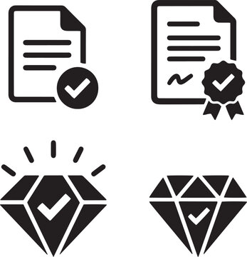 Dimond Verified Badge Vector Icon