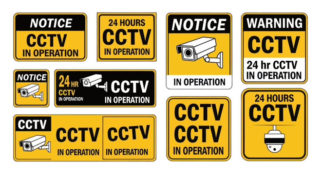 A collection of warning signs with CCTV cameras are posted everywhere.