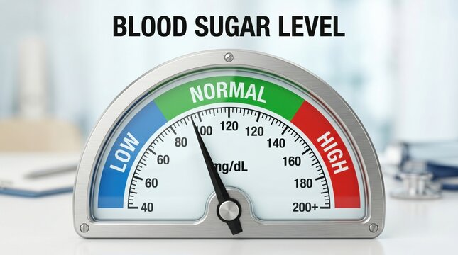 Close-up of blood sugar level meter on a table