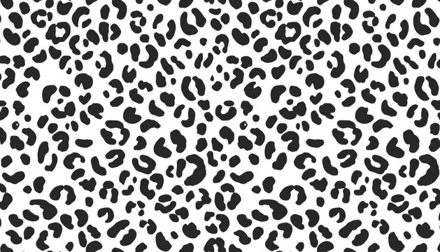 Leopard print seamless pattern monochromatic animal skin