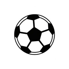 Fototapeta premium Black and white graphic soccer ball illustration with football