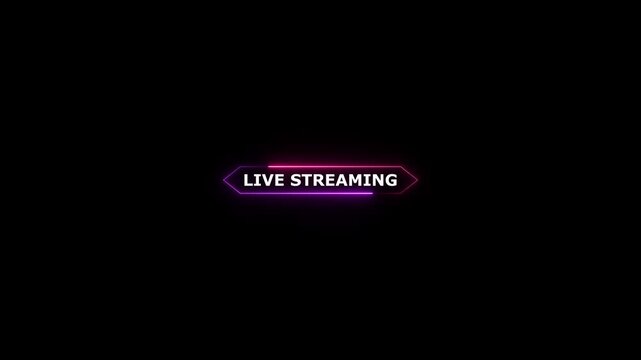 live streaming neon text frame animation box frame neon frame live streaming game live Stream overlay animation for live streaming video Titles