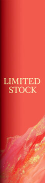 Modern Black Friday promotional banner featuring the phrase "Limited Stock"