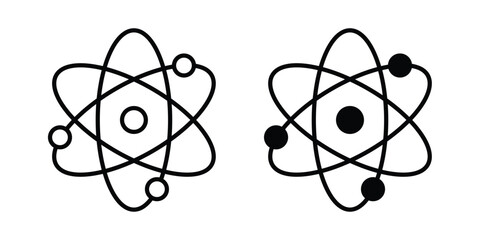 atom sign silhouette and outline pack © Annimo