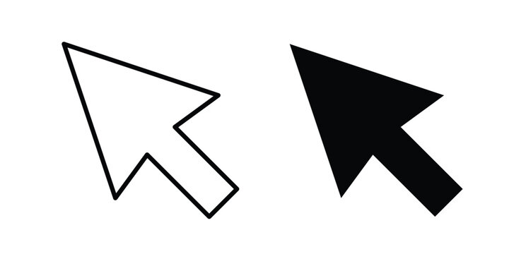 Mouse icon silhouette and outline pack