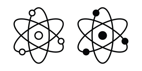 Physics icon silhouette and outline pack © Annimo