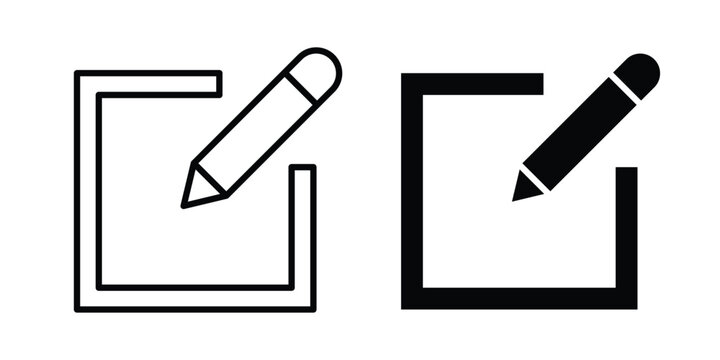 Post icon silhouette and outline pack