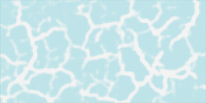 Blue and white water ripples light surface overlay background. 3d clear ocean surface pattern with reflection effect backdrop. Marble desaturated texture