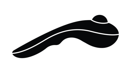 Ergonomic handheld device silhouette black and white graphic © Rajia