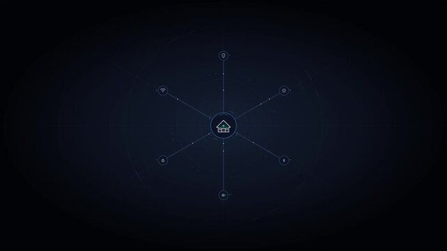 Smart home automation network interface with connected io t devices and digital hud