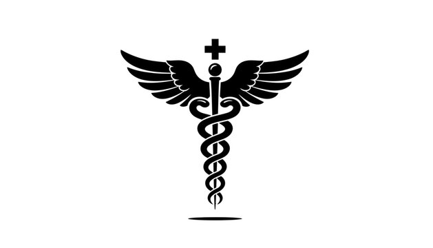 Medical caduceus symbol professional healthcare icon