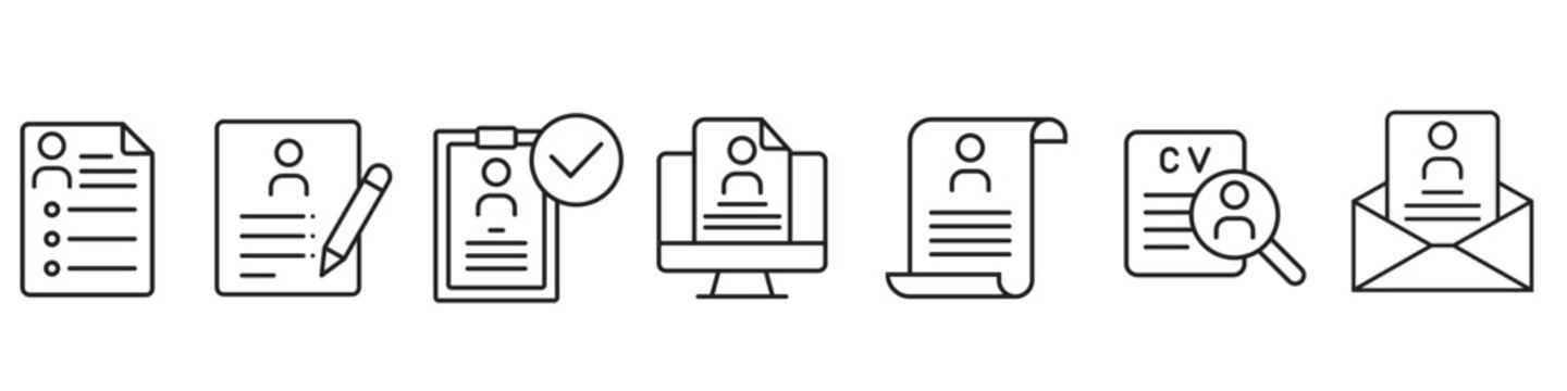 Business document workflow icons application editing approval printing delivery and review process