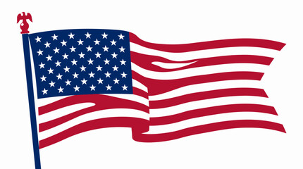 Fototapeta premium American flag, USA flag, waving flag, patriotic symbol, national emblem