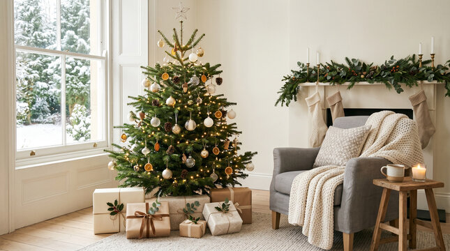 christmas tree and gifts