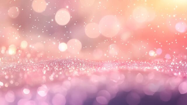 Soft Feminine Glitter Background with Sparkling Rose Gold and Pastel Pink Tones