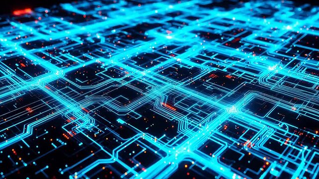 Abstract digital circuit pattern
